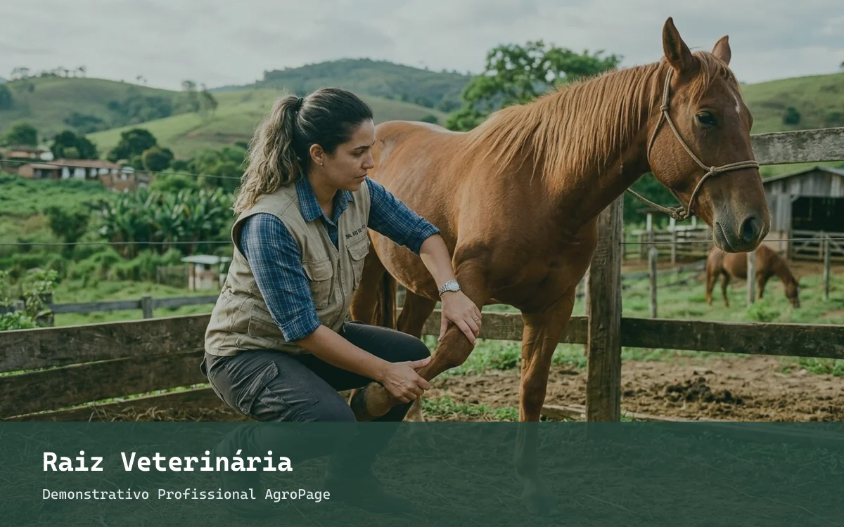 Representación ilustrativa de sitio web para médicos veterinarios rurales en ordenador y móvil