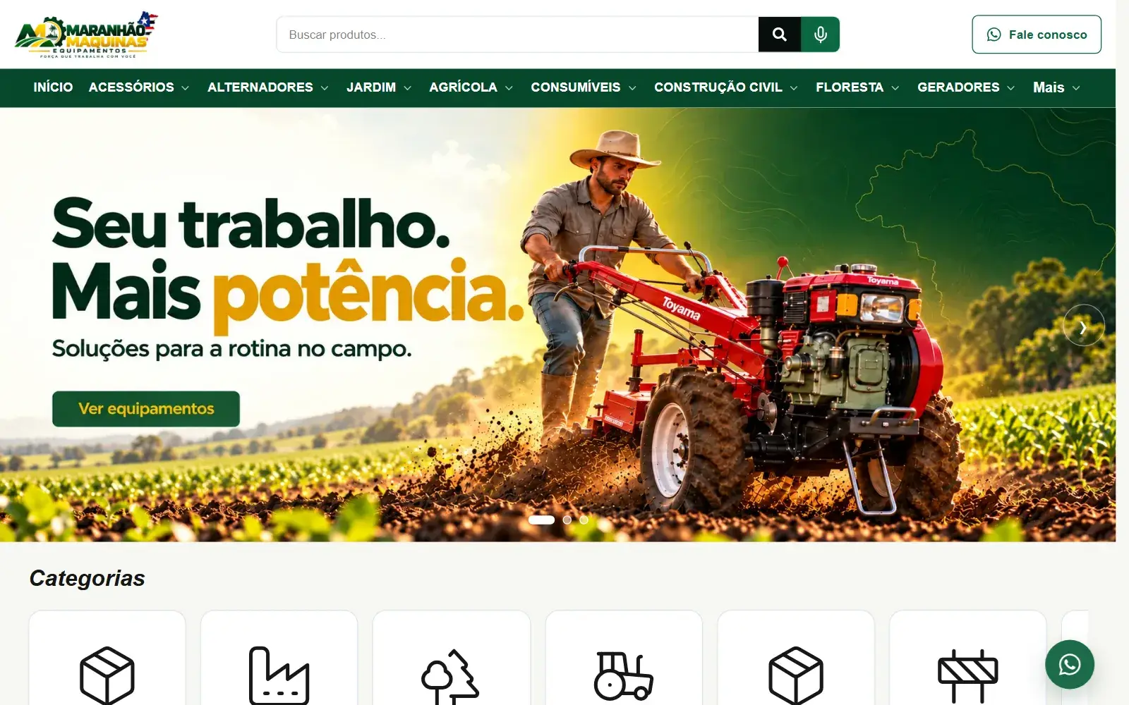 Actual screenshot of Maranhão Máquinas: desktop