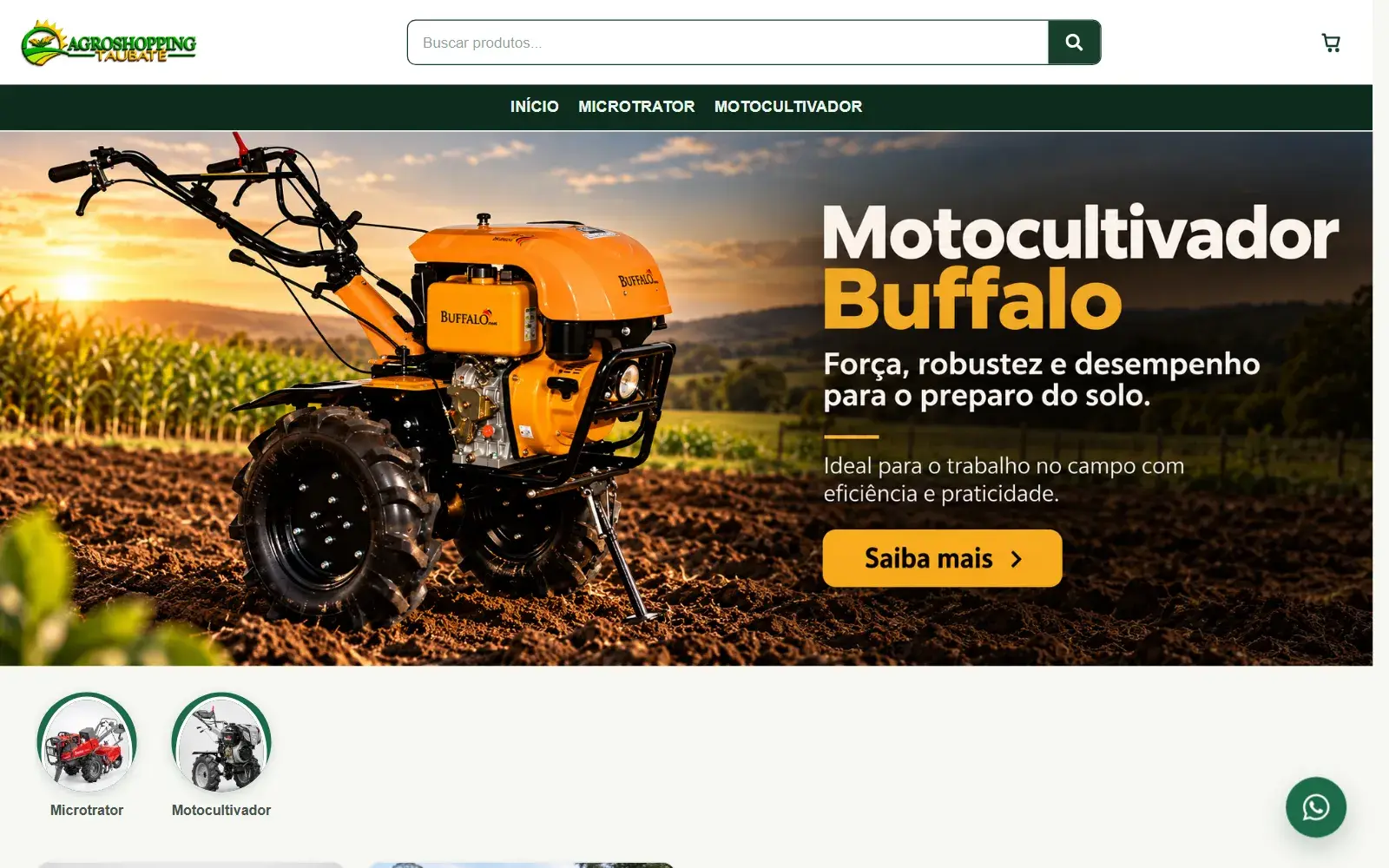 Actual screenshot of Agro Shopping Taubaté: desktop