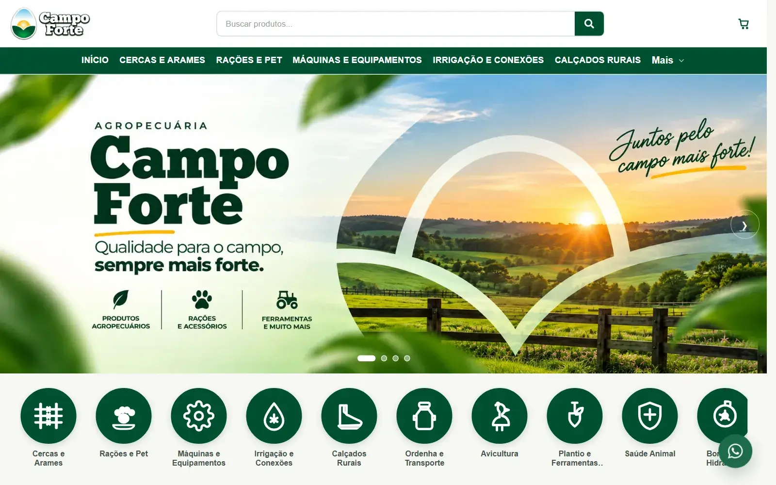 Actual screenshot of Campo Forte: desktop