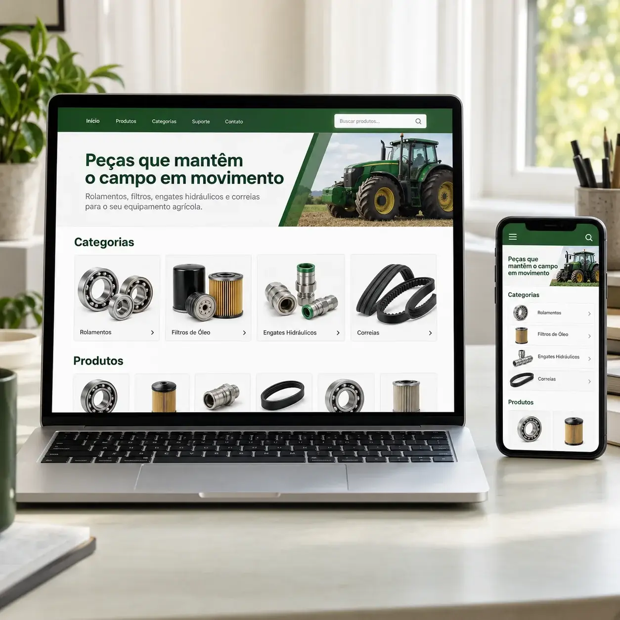 Digital catalog for agricultural spare parts