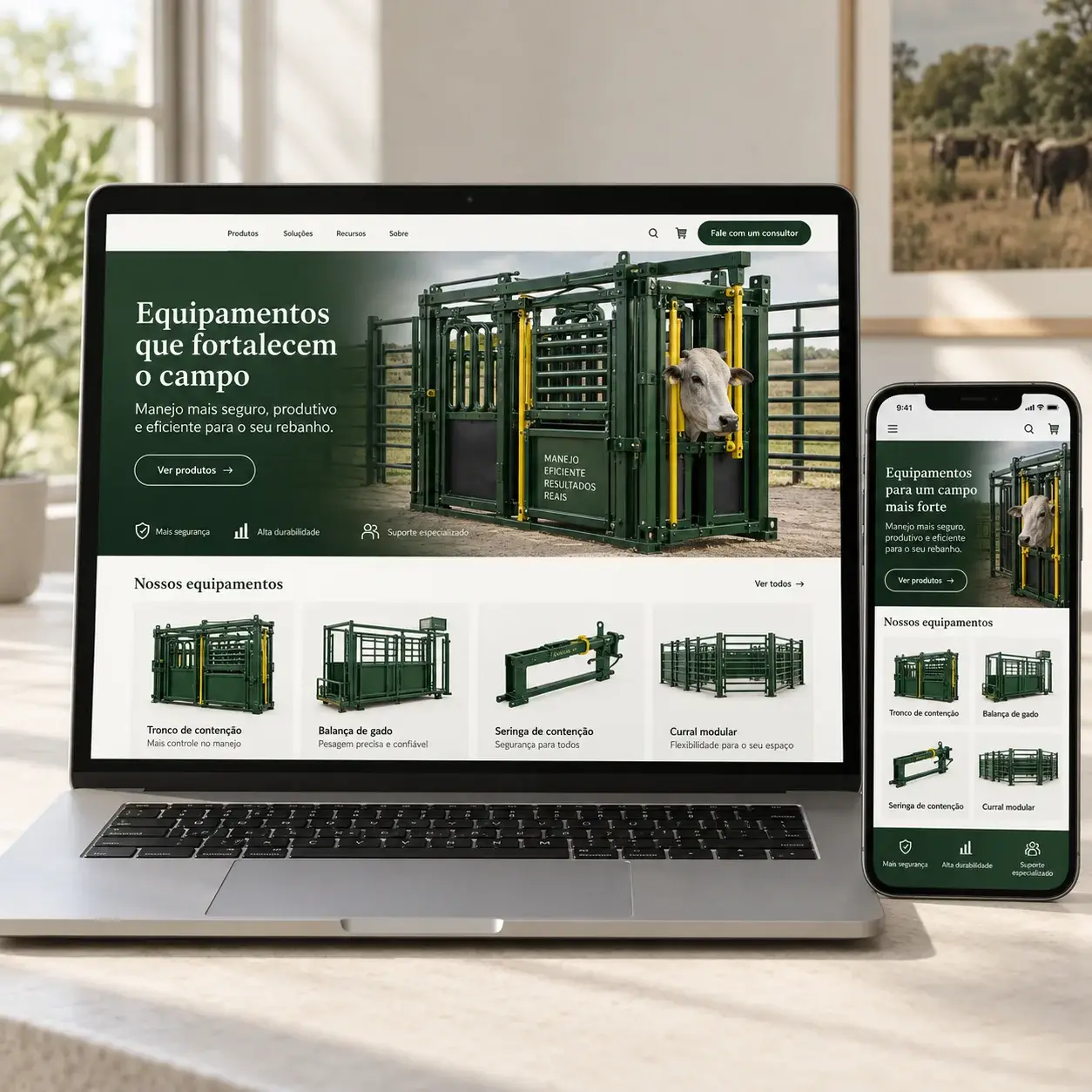 Digital catalog for livestock equipment