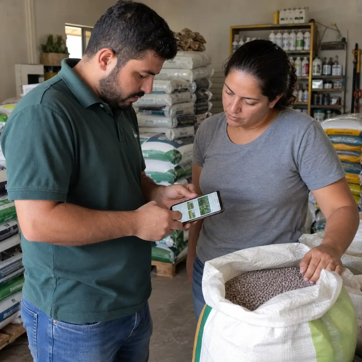 Commercial sales in agricultural inputs